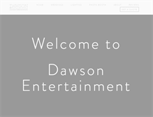 Tablet Screenshot of dawsonentertainment.com